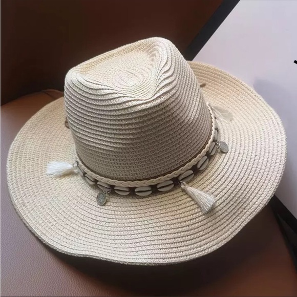 Accessories - #80 NEW! Boho Shell Panama Sun Hat